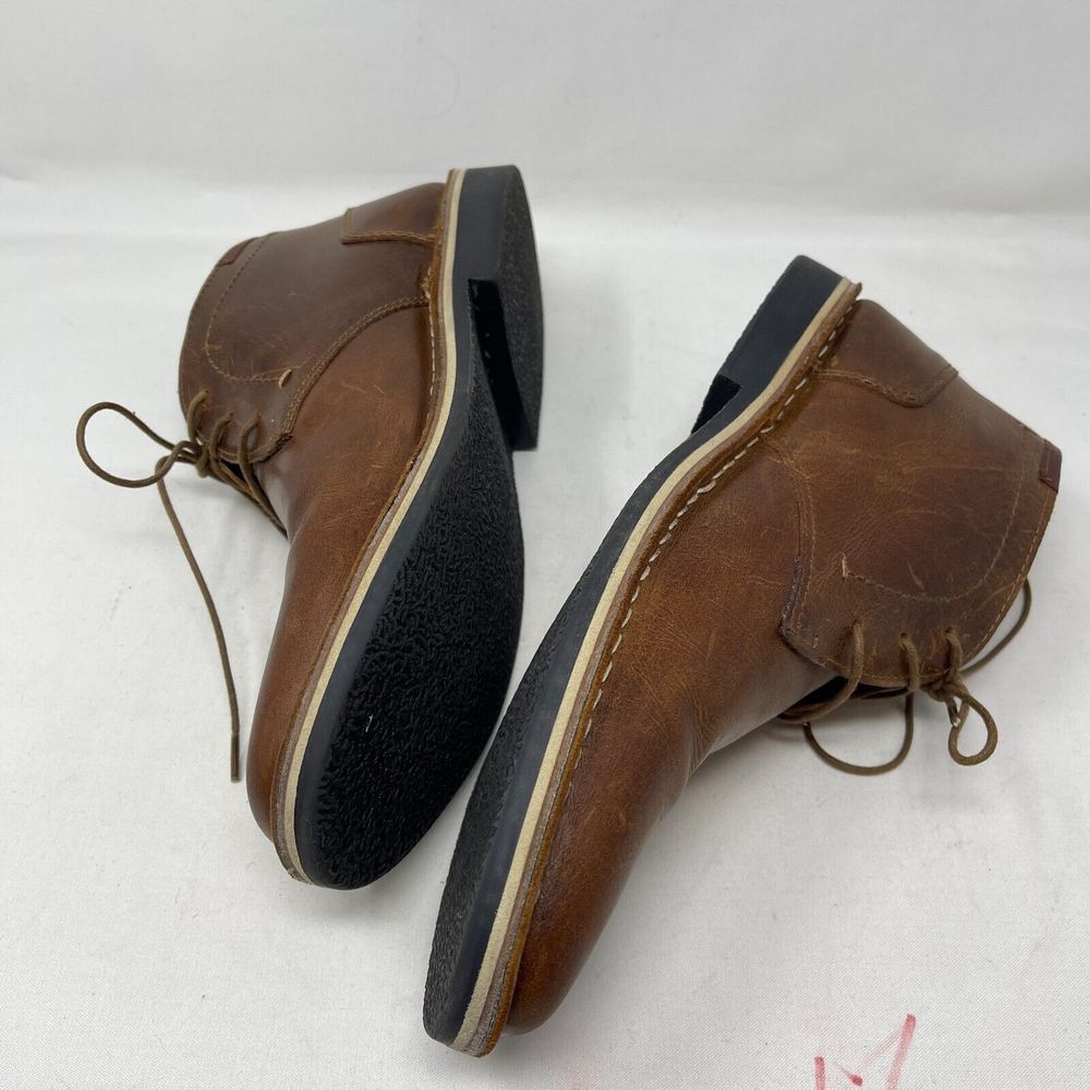 Steve Madden Harken 247 Ankle Chukka Boots Mens Size 9 Cognac Leather Lace Up - Picture 7 of 12